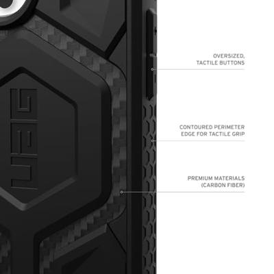 Urban Armor Gear Monarch Pro MagSafe Case Backcover Apple iPhone 16 Pro Carbon MagSafe compatible