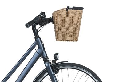 Basil bremen rattan look kf - fietsmand - voorop - bruin