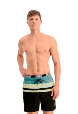 Puma Zwembroek Heritage Stripe Mid Mineral Blue Combo-S