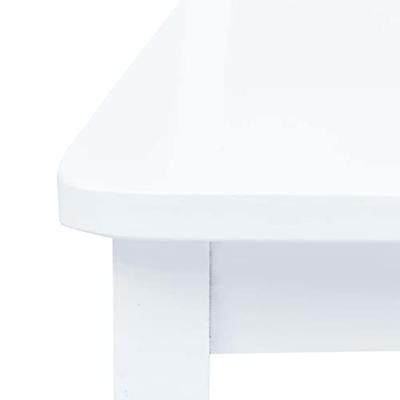 Eetkamerstoelen 2 st massief rubberwood wit - thumbnail
