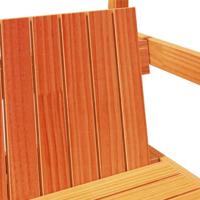 Bank met dak 117,5x70x176,5 cm massief grenenhout wasbruin - thumbnail