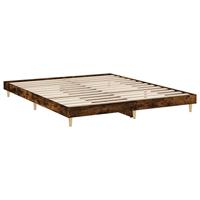 Bedframe zonder matras hout gerookt eikenkleurig 140x200 cm - thumbnail