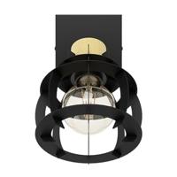 Eglo WandlampjeStillington 1 zwart met hout - 43926 - thumbnail