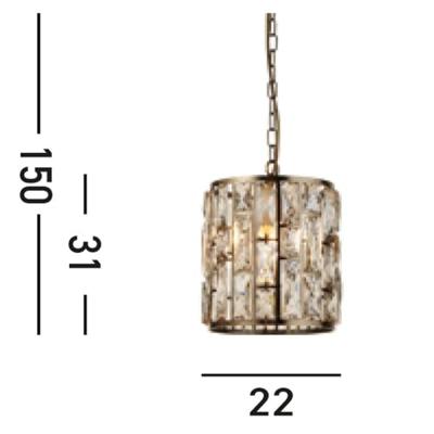 Searchlight HanglampBijou klassiek Ø 22cm - 6581-1AB