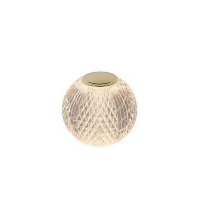 Lucide CINTRA - Oplaadbare Tafellamp - Accu/Batterij - Ø 9 cm - LED 3 StepDim - 1x1,5W 3000K - Transparant