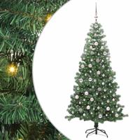 VidaXL Kerstboom met 300 led met standaard groen 240 cm pvc - thumbnail