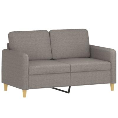 2-delige Loungeset met kussens stof taupe