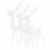 VidaXL Kerstversieringen rendier 3 st 128 cm acryl blauw - thumbnail