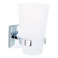 tesa 40270-00000-00 klaam Tandenborstelbeker Lijm Chroom (glanzend), Wit (gesatineerd) - thumbnail