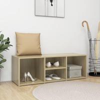 VidaXL Schoenenopbergbank 105x35x35 cm bewerkt hout sonoma eikenkleur - thumbnail