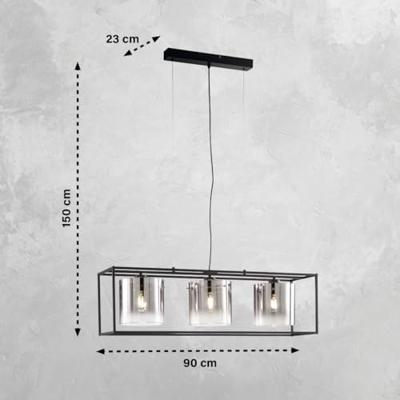 Fischer & Honsel HanglampSamu 3-lichts - 61028