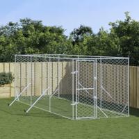 Hondenkennel voor buiten 2x6x2 m gegalvaniseerd staal zilver - thumbnail