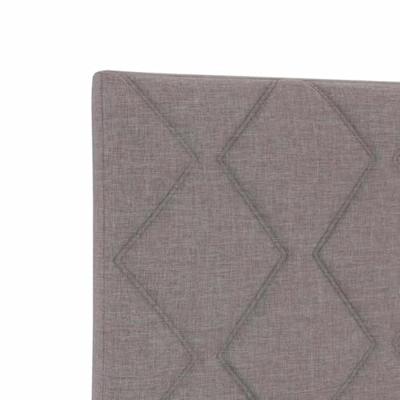 Stoffen Hoofdbord Geometrisch met hoofdeinde Taupe 90 cm Stof
