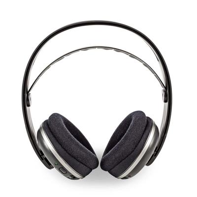 Nedis HPRF210BK Draadloze Hoofdtelefoon Radiofrequent (rf) Over-ear Oplaadstation Zwart / Zilver