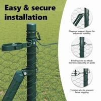 VidaXL Afrasteringspaal groen 25 x 1 m (25 mm gaas) staal - thumbnail