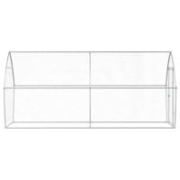 Kippenhok 400x105x182 cm gegalvaniseerd staal zilverkleurig - thumbnail