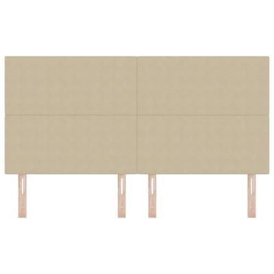 LED Hoofdbord met LED-striplichten Grijs groen 180 cm Polyester