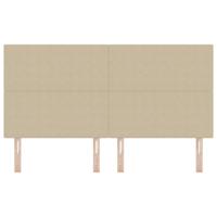 LED Hoofdbord met LED-striplichten Grijs groen 180 cm Polyester - thumbnail