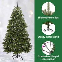 VidaXL Kunstkerstboom met 300 led groen 270 cm pvc en metaal - thumbnail