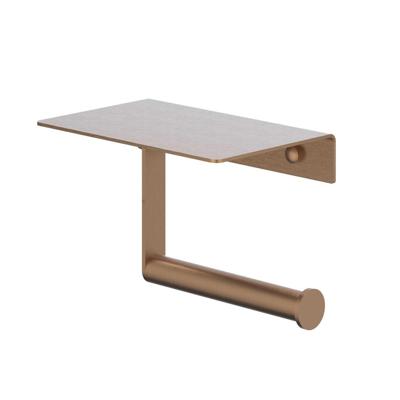 Toiletrolhouder IVY Met Planchet Geborsteld Mat Koper PVD