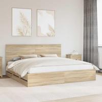 Bedframe met lade Sonoma Eiken 200 x 200 cm Ingenieurshout - thumbnail
