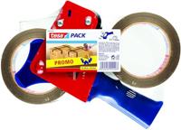 Tesa afroller voor verpakkingsplakband van maximum 50 mm, inclusief 2 rollen PP tape ft 50 mm x 66 m - thumbnail