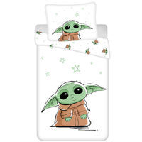 Star Wars Dekbedovertrek Baby Yoda - Eenpersoons - 140 x 200 cm - Katoen - thumbnail
