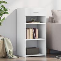 Dressoir 45x42,5x93 cm bewerkt hout wit - thumbnail