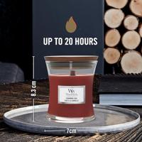WoodWick Geurkaars Mini Cinnamon Chai - 8 cm / ø 7 cm - Geurkaars in Glas - Houten Lont - thumbnail