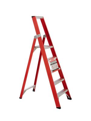 4tecx Trap enkel oploopbaar aluminium 1 x 5 tredes 4tecx Trap enkel oploopbaar aluminium 1 x 5 tredes