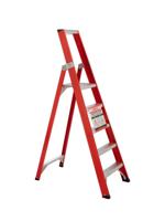 4tecx Trap enkel oploopbaar aluminium 1 x 5 tredes - thumbnail