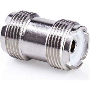 Satelliet- en Antenne-Adapter - PL259 Female - PL259 Female - Vernikkeld - 75 Ohm - Recht - Metaal - Zilver - 10 Stuks - Envelop