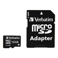 Verbatim MICRO SDHC 16GB CL 10 ADAP microSDHC-kaart 16 GB Class 10 Incl. SD-adapter - thumbnail
