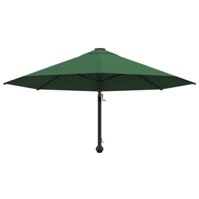 Wandparasol met metalen paal 300 cm groen