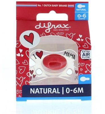 Difrax Fopspeen Natural 0-6m I Love