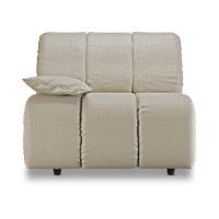 HKliving Wave bank left low arm Pure Ivory - thumbnail