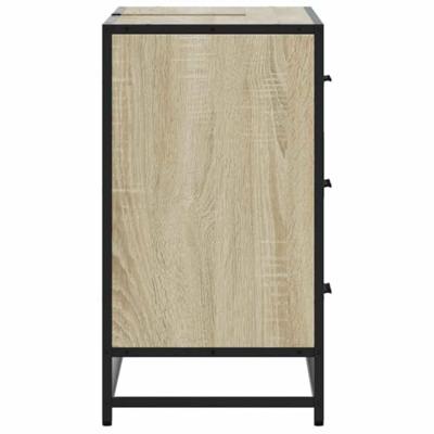 Wastafelkast 80x33x60 cm bewerkt hout sonoma eikenkleurig