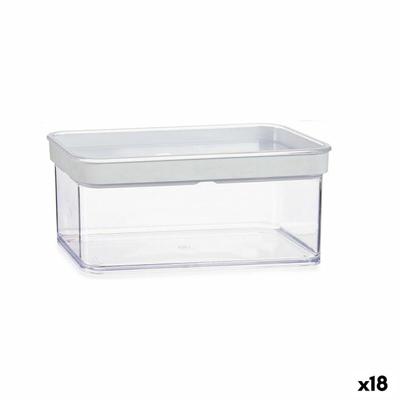 Blik Transparant Siliconen polyestyreen ABS 1,1 L 10,5 x 9 x 21 cm (18 Stuks)