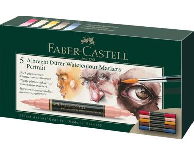 Faber Castell fc-160307 wk25aquarel marker fc albrechtdürer 5 stuks portrait - thumbnail