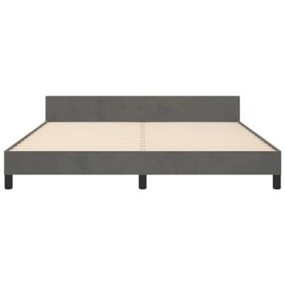 Bedframe zonder matras 160x200 cm fluweel donkergrijs
