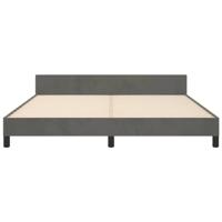 Bedframe zonder matras 160x200 cm fluweel donkergrijs - thumbnail