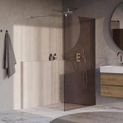 BRAUER Oblivion inloopdouche brons glas 120x200 incl. glascoating chroom BRAUER Oblivion inloopdouche brons glas 120x200 incl. glascoating chroom