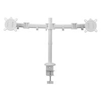 One For All Smart Dual white Monitor-tafelbeugel 33 cm (13) - 81,3 cm (32) Zwart In hoogte verstelbaar, Kantelbaar en roteerbaar, Zwenkbaar - thumbnail
