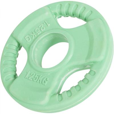 Olympische halterschijf 1,25 kg Gripper Gietijzer Rubber Coating - 50/51 mm
