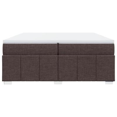 Boxspring met matras stof donkerbruin 200x200 cm