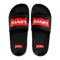 Levi's Kids POOL 02 badslippers zwart/rood - thumbnail