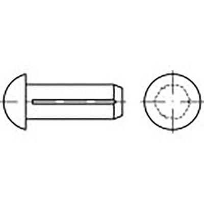 TOOLCRAFT TO-6865929 Halfronde kerfnagel Staal 1000 stuk(s)
