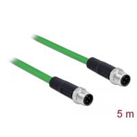 Delock 85920 M12 Netwerkkabel, patchkabel SF/UTP 5.00 m Groen 1 stuk(s) - thumbnail