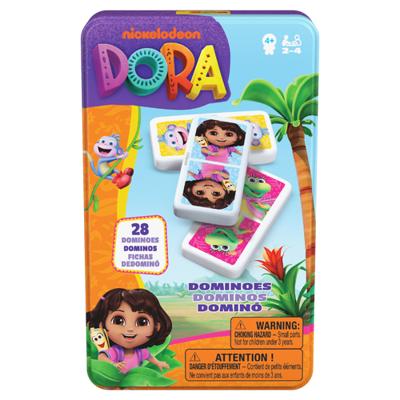 Dora - 28 Dominostenen - Metalen doos - Vanaf 4 jaar - Dora the Explorer