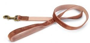 Designed by Lotte Velura - Hondenriem - Fluweel - Roze - 120cmx20mm